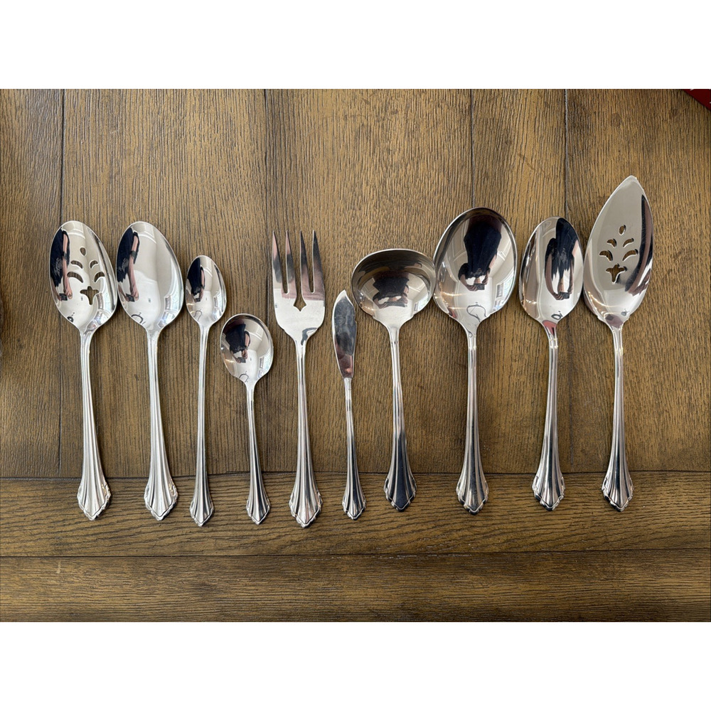 Oneida Community Clarette Stainless Hostess Serving Set – 10 Pieces
